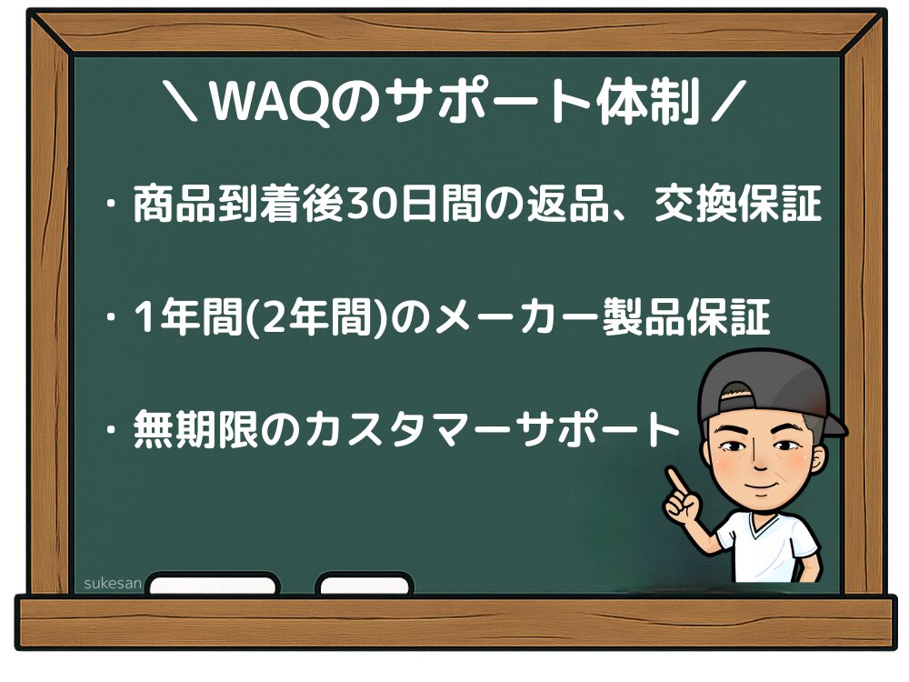 WAQのカスタマーサポート体制