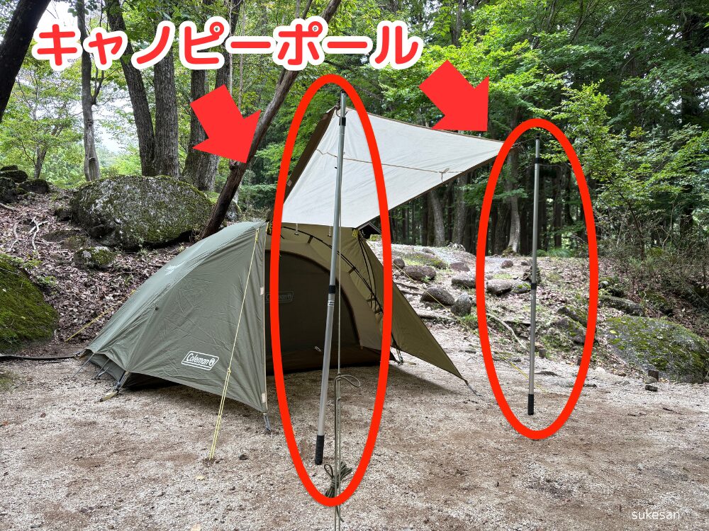 テントのキャノピー拡張
